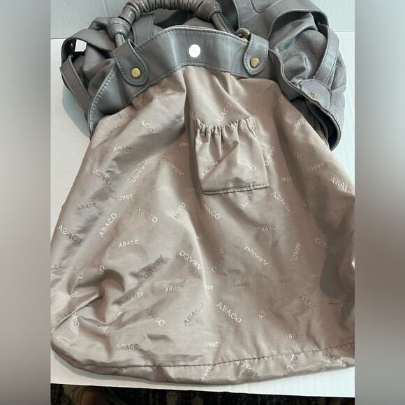 Abaco Paris 'Laguna' Bag Women’s Large Gray Soft Leather Shoulder Bag EUC - Picture 7 of 15
